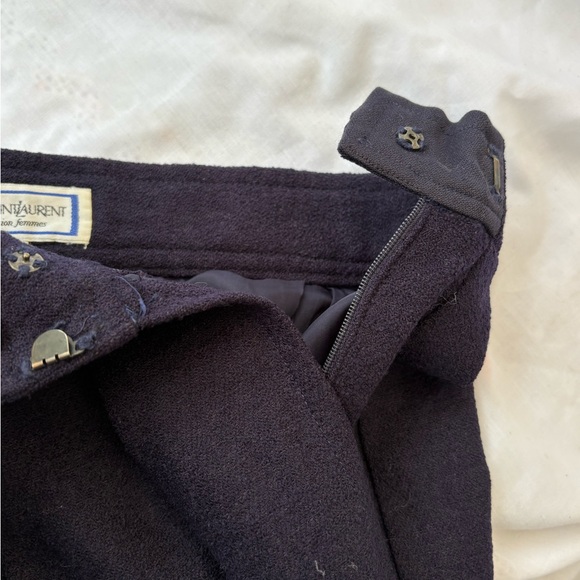 Yves Saint Laurent Deep Blue Midi Skirt - Picture 9 of 12